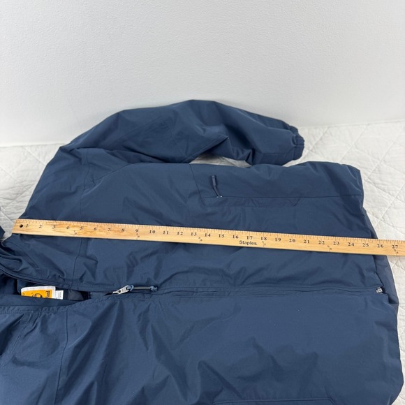 Timberland Mens Navy Blue Hooded Windbreaker Rain Jacket TB0A5UVW M Gorpcore